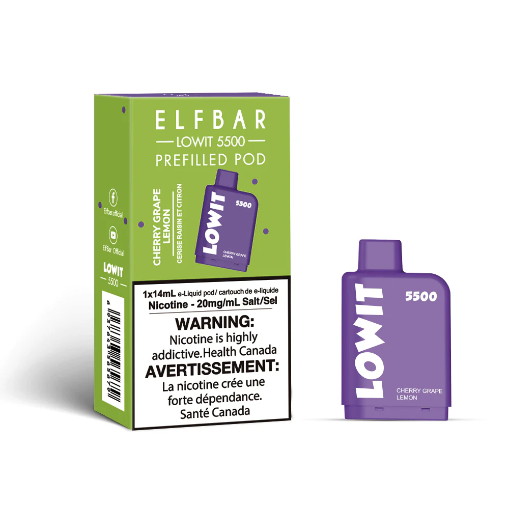 ELFBAR LOWIT 5500 - Cherry Grape Lemon