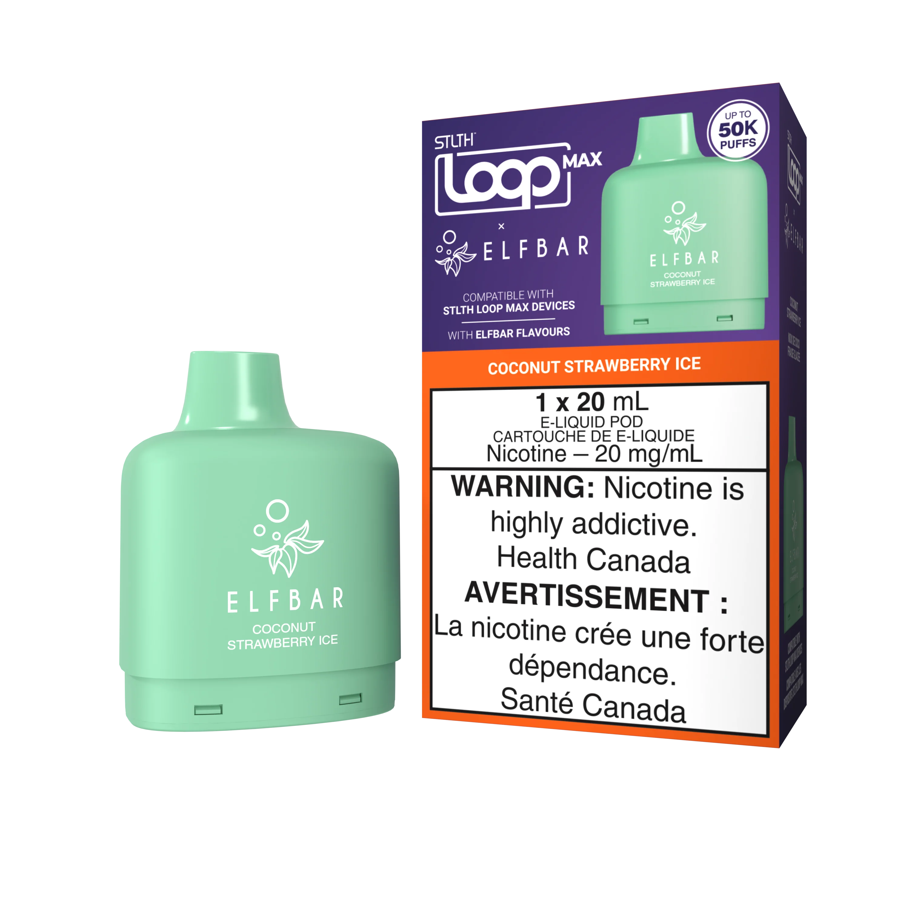 ELFBAR X STLTH - LOOP Pod 20mL - Coconut Strawberry Ice